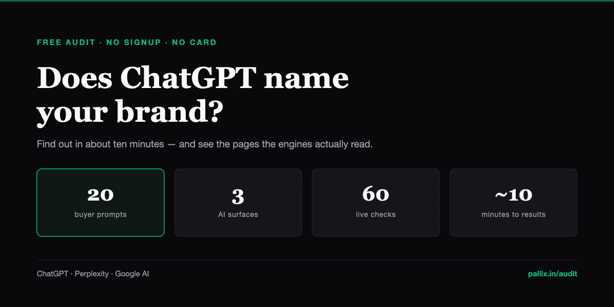 Free AI Visibility Audit: Check If ChatGPT Recommends Your Brand — The Pallix Journal